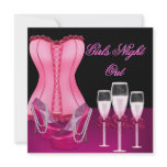 Bachelorette Party Corset Pink Shoes Hi Heels invitations