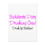 Bachelorette Party Drinking Crew Post Card