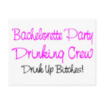 Bachelorette Party Drinking Crew Post Card