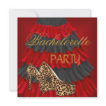 Bachelorette Party Gold Black Red Dress Shoes Custom Announcement