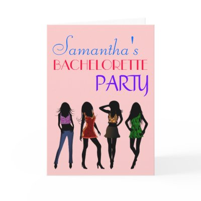 Bachelorette Party / Hens Night Invitation Card by sunnymars