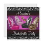 Bachelorette Party Hi Heel Shoes Bright Pink invitations