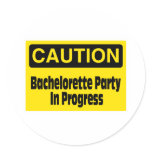 Bachelorette Party In Progress Stickers