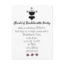 Bachelorette Party Invitation-Cute Lingerie Post Cards