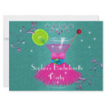 Bachelorette Party Invitations with Dress & Cosmo