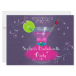 Bachelorette Party Invitations with Dress & Cosmo