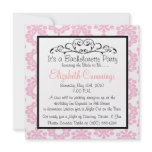 bachelorette party invite fun simple classy pink invitations