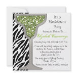 bachelorette party invite funky chic cute zebra