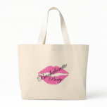 Bachelorette party lips pink bag