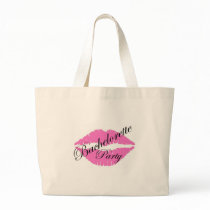 Bachelorette party lips pink bag