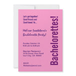 Bachelorette Party Pink and Purple Modern Template invitations