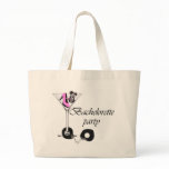 Bachelorette party pink tote bag