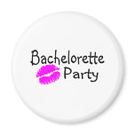 Bachelorette Party (Pink Lips) Fridge Magnet
