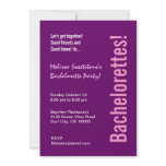 Bachelorette Party Purple Modern Template Custom Announcements