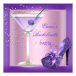 Bachelorette Party Purple Pink Shoes 2 Personalized Announcements