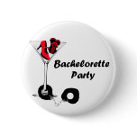 Bachelorette Party Red Pinback Button