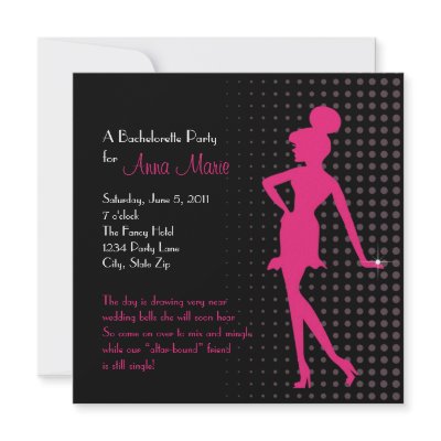 Bachelorette Party Square Invitation by DesignsByGeorgia