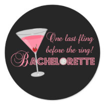 Bachelorette Party Round Stickers