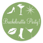 Bachelorette Party Style Icons Envelope Seal Stickers