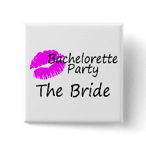 Bachelorette Party The Bride Pink Kiss
