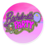 Bachelorette Party Time Round Stickers