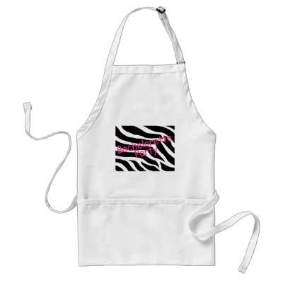 Bachelorette Party (Zebra) Apron by CelebrationZazzle