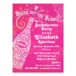 Bachelorette Pink Champagne Invitation