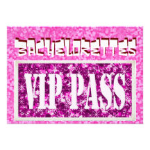 Bachelorette pink vip party invitation