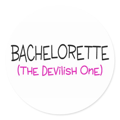 Bachelorette The Devilish One Sticker by TeeZazzle