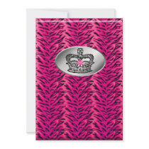 Bachelorette Zebra Jewellery Crown Party Invite Pi