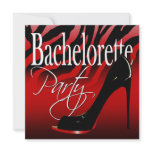 Bachelorette Zebra Sexy Stiletto Girls' Night Out Custom Announcements