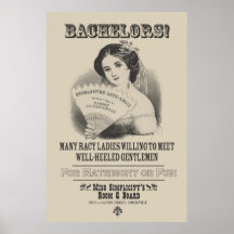 Bachelors! Advertisement poster