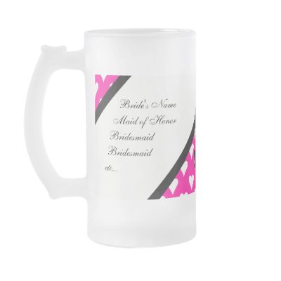 BACHERLORETTE PARTY HOT PINK COFFEE MUGS by MarriageRocksandCo