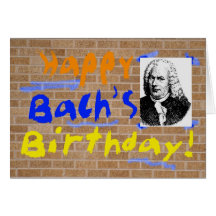 Bach's Birthday Greeting Cards