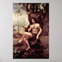 Bachus by Leonardo di ser Piero da Vinci Posters