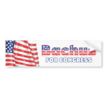 Bachus for Congress Patriotic American Flag Design Bumper Sticker