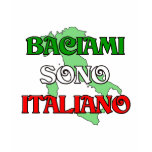 Baciami Italiano (Kiss Me I'm Italian) t-shirts