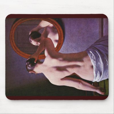 Back Act (Morning Toilet) Mousepad by Artcollection