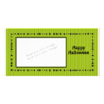 Back and Green Halloween Design photo cards