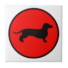 back doxie circle tiles