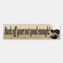 Back Off Bumper Sticker