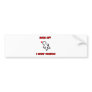 Back Off I Know Voodoo Doll Magic Spell Haitian Bumper Sticker