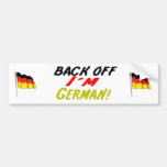 Back Off I'm German Bumper Stickers