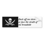Back off me stern bumper stickers