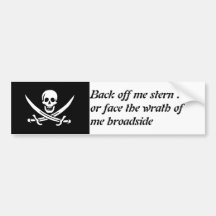 Back off me stern bumper stickers