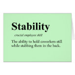 Back stabbing is an important employee skill