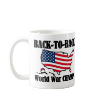 Back-To-Back WW Champs, USA Shape Coffee Mug