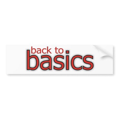 Back to basics! bumper stickers by AlterVox