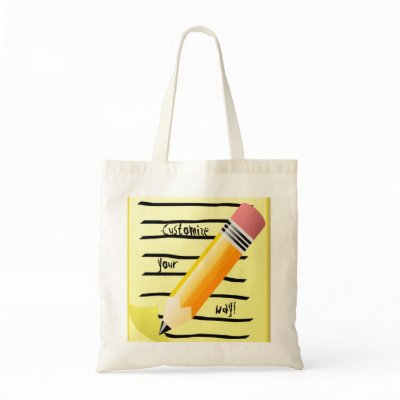 Back to School Bag Fun Note Pad Pencil Art by BabiesOnly