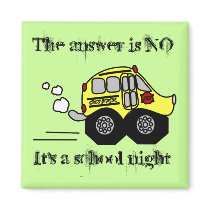 Back to School Bus Refrigerator Magnet